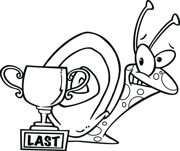 Trofeo de caracol de dibujos animados — Vector de stock
