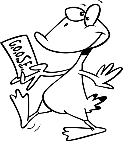 Cartoon Golden Goose — Stock Vector