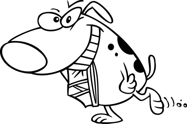 Cartoon Dog Underwear — Stock Vector