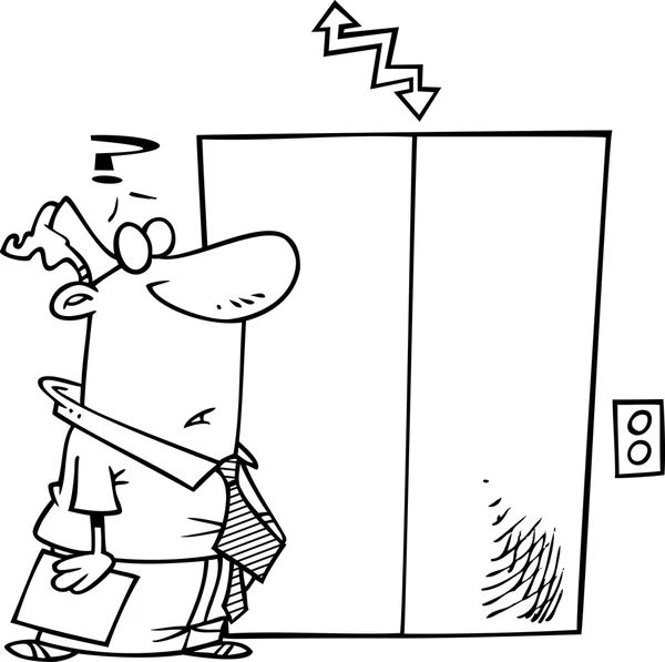 Γελοιογραφία γραφείο ανελκυστήρων — Διανυσματικό Αρχείο