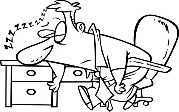 Cartoon-Geschäftsmann schläft — Stockvektor