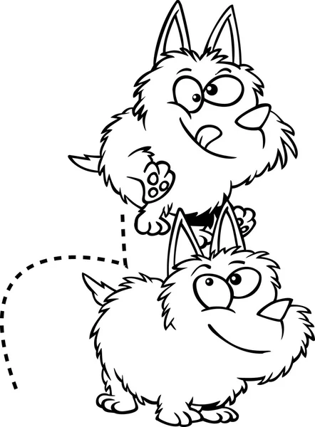 Cartoon Terrier Leapfrog — Stock vektor