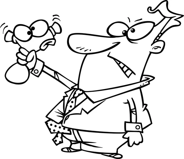 karikatür işadamı ile stres oyuncak