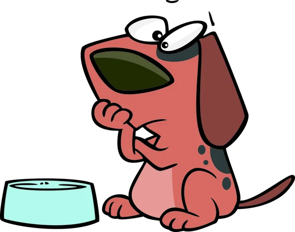 Cartoon hond kom — Stockvector