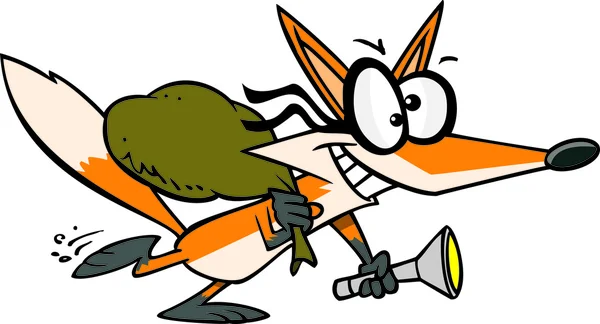 Dibujos animados Fox Ladrón — Archivo Imágenes Vectoriales