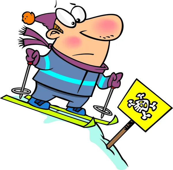Esquiador de neve dos desenhos animados —  Vetores de Stock