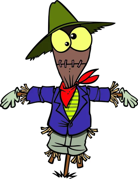 Cartoon scarecrow — Stockvector