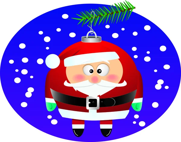 Cartoon Santa Claus Christmas Ornament — Stockvector