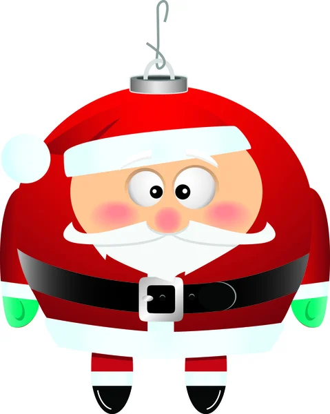 Cartoon Santa Claus Christmas Ornament — Stockvector