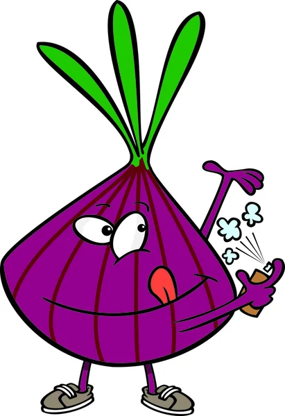 Cartoon Onion Deodarant — Stock Vector