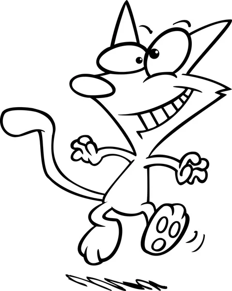 Cartoon tanzende Katze — Stockvektor