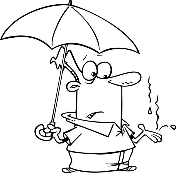 傘を持つ少女漫画 ストックベクター C Ronleishman