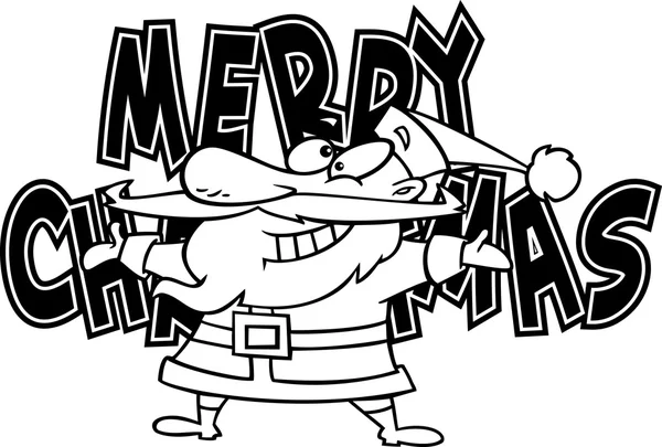 Caricature Santa Clause Joyeux Noël — Image vectorielle