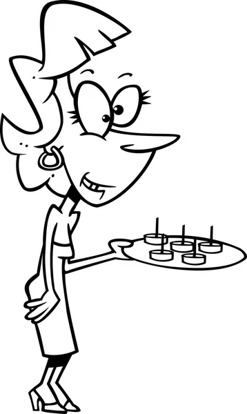 Cartoon Party Hôtesse — Image vectorielle