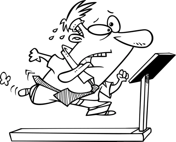 卡通办公室跑步机 — 图库矢量图片