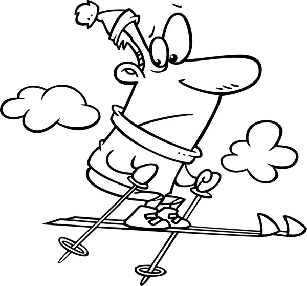 Cartoon skieur de neige — Image vectorielle