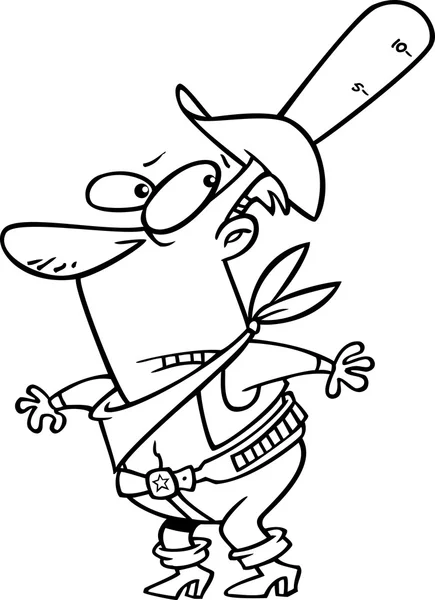 Chapéu dos desenhos animados Cowboy Ten Gallon —  Vetores de Stock