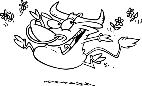 Cartoon Bull Daisies — Stock Illustration Cartoon Bull Daisies Royalty Free Stock Vectors