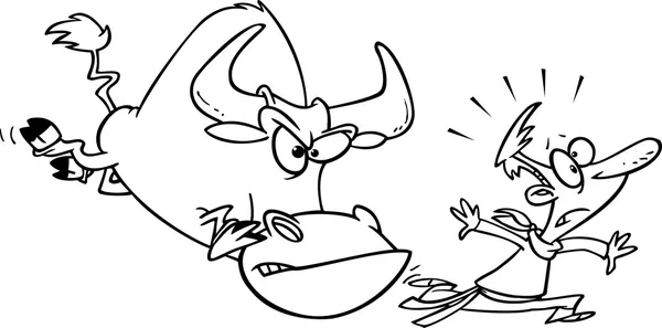 Cartoon Running of the Bulls — Stock Illustration Cartoon Running of the Bulls Royalty Free Stock Illustrations