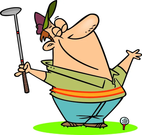 Cartoon Spring Golfer — Stockvektor