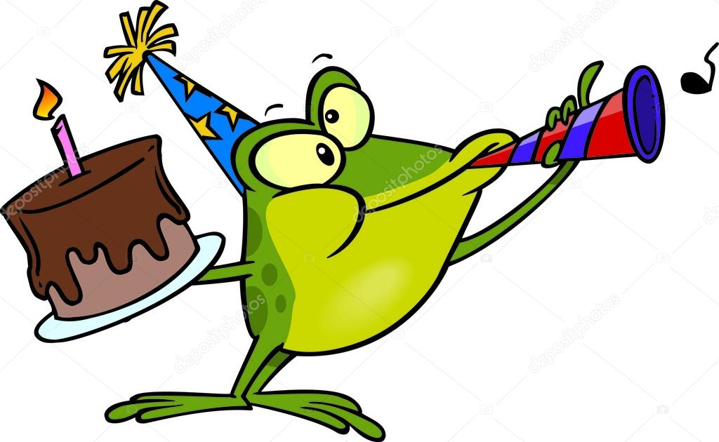 Cartoon Party Frog