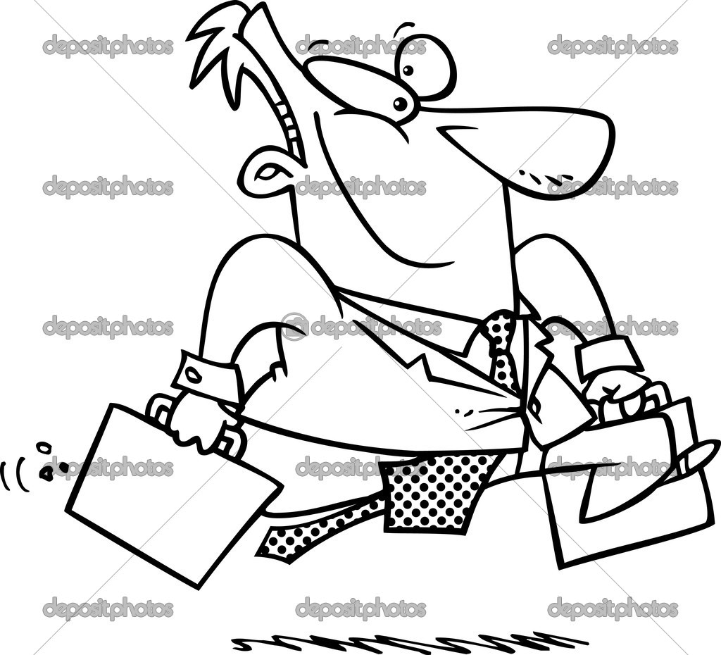 Cartoon Eager Businessman