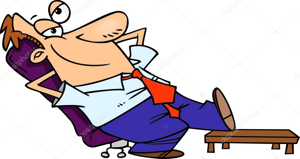 Cartoon Businessman Relaxing Stock Vector Image by ©ronleishman #13982739