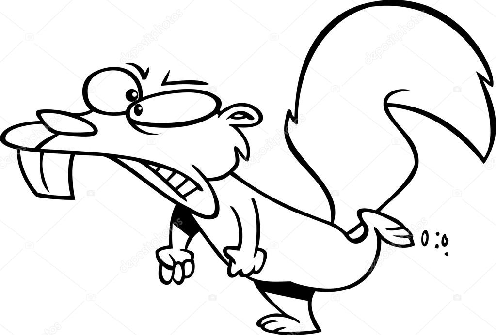 angry squirrel cartoon