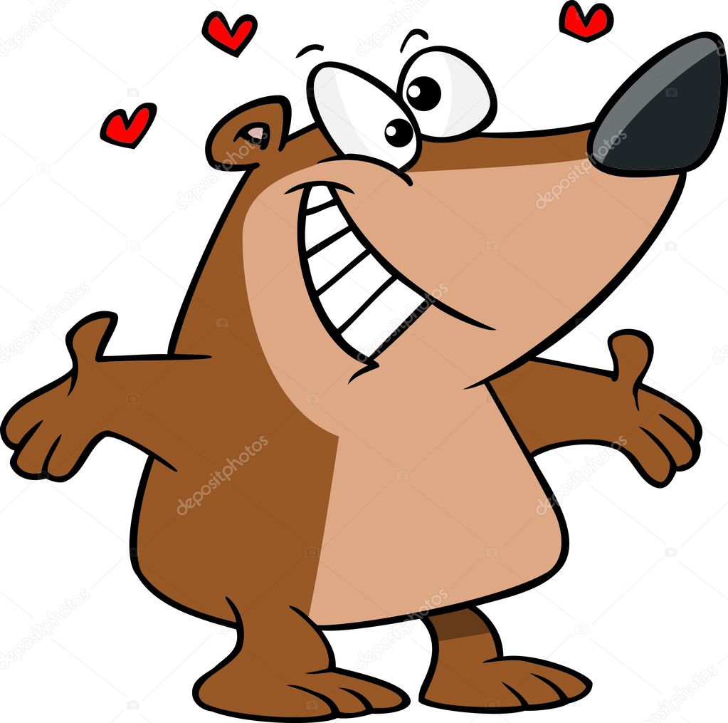 wallpapers Cute Animated Bear Hug cartoon bear hug vector image by c ronleishman vector stock 13983732
