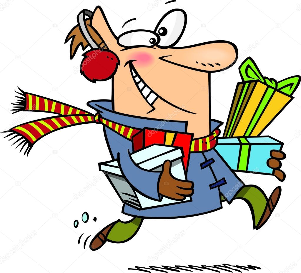 Download Images: christmas shopping cartoon | Cartoon Last Minute ...