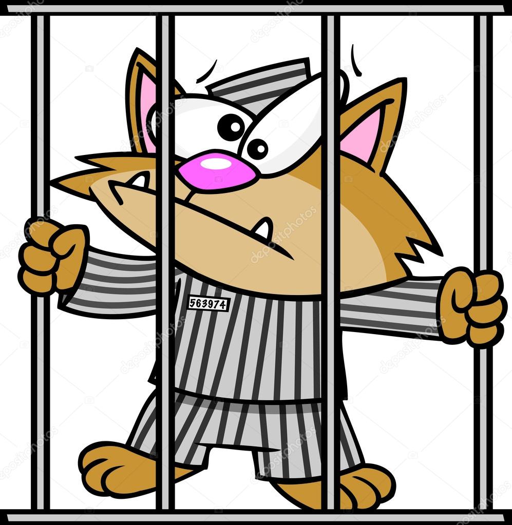 Cartoon Cat in Jail Stock Vector Image by ©ronleishman #13983825 Cartoon Cat in Jail Stock Vector Image by ©ronleishman #13983825