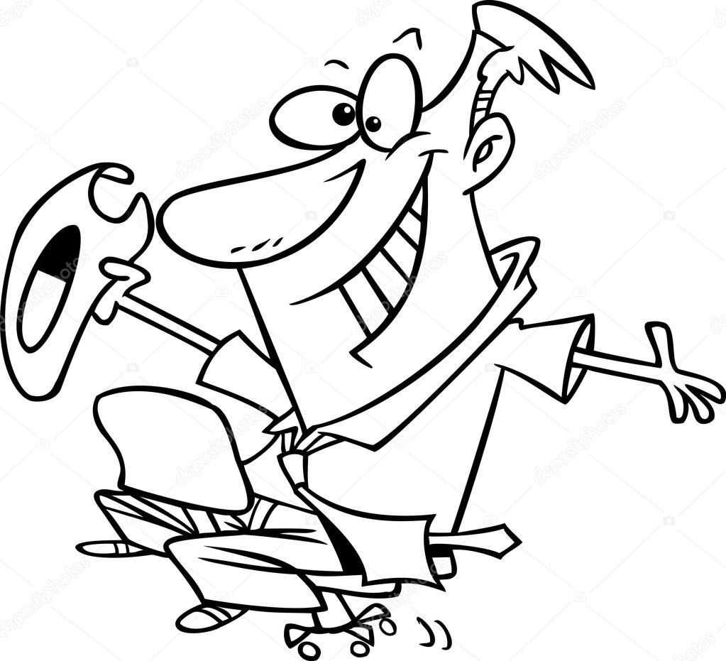 cartoon office cowboy