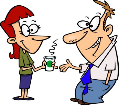 çizgi film Ofis çalışanları konuşuyor