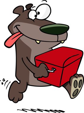 Cartoon Bear with Watercooler