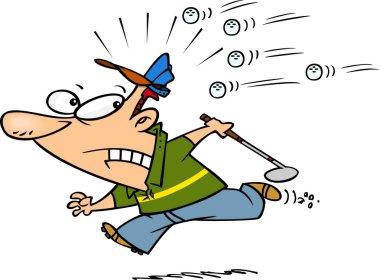 karikatür golf tehlike
