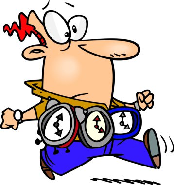 karikatür dakik adam