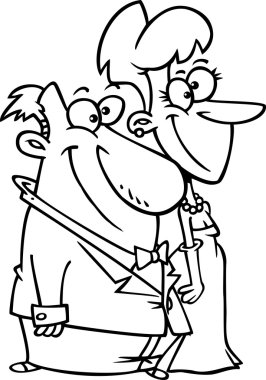 çizgi film çift giyinmiş