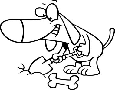 bir kemik gömmek karikatür köpek