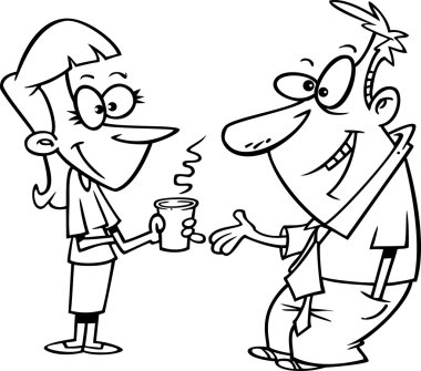 çizgi film Ofis çalışanları konuşuyor