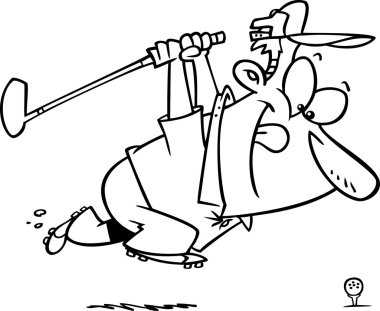 karikatür golfçü