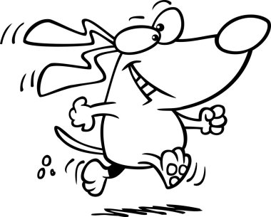çalışan karikatür köpek