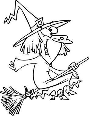 karikatür komik cadı