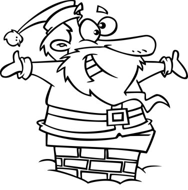 Noel Baba bacadan cartoon