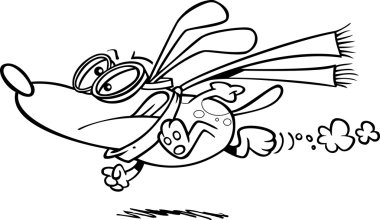 çalışan karikatür köpek