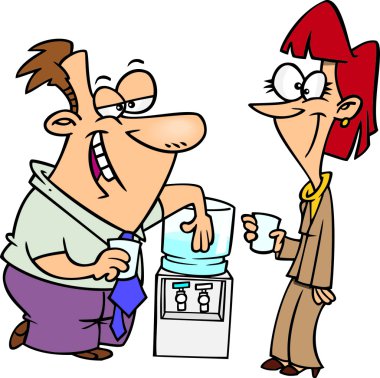Cartoon Watercooler Talk
