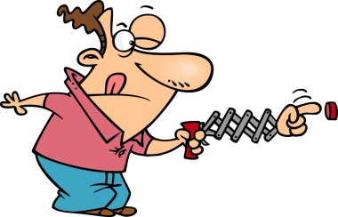 karikatür düğme itici