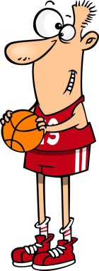 Cartoon Tall Basketball Player