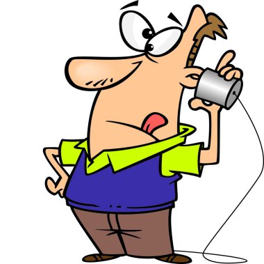 çizgi adam konserve telefon