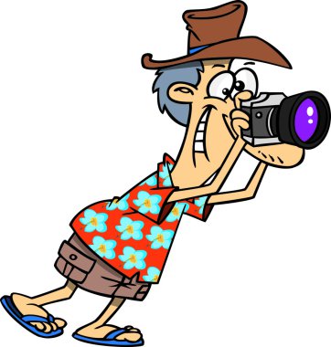 karikatür turizm fotoğrafçısı