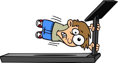 karikatür koşu bandı tehlike
